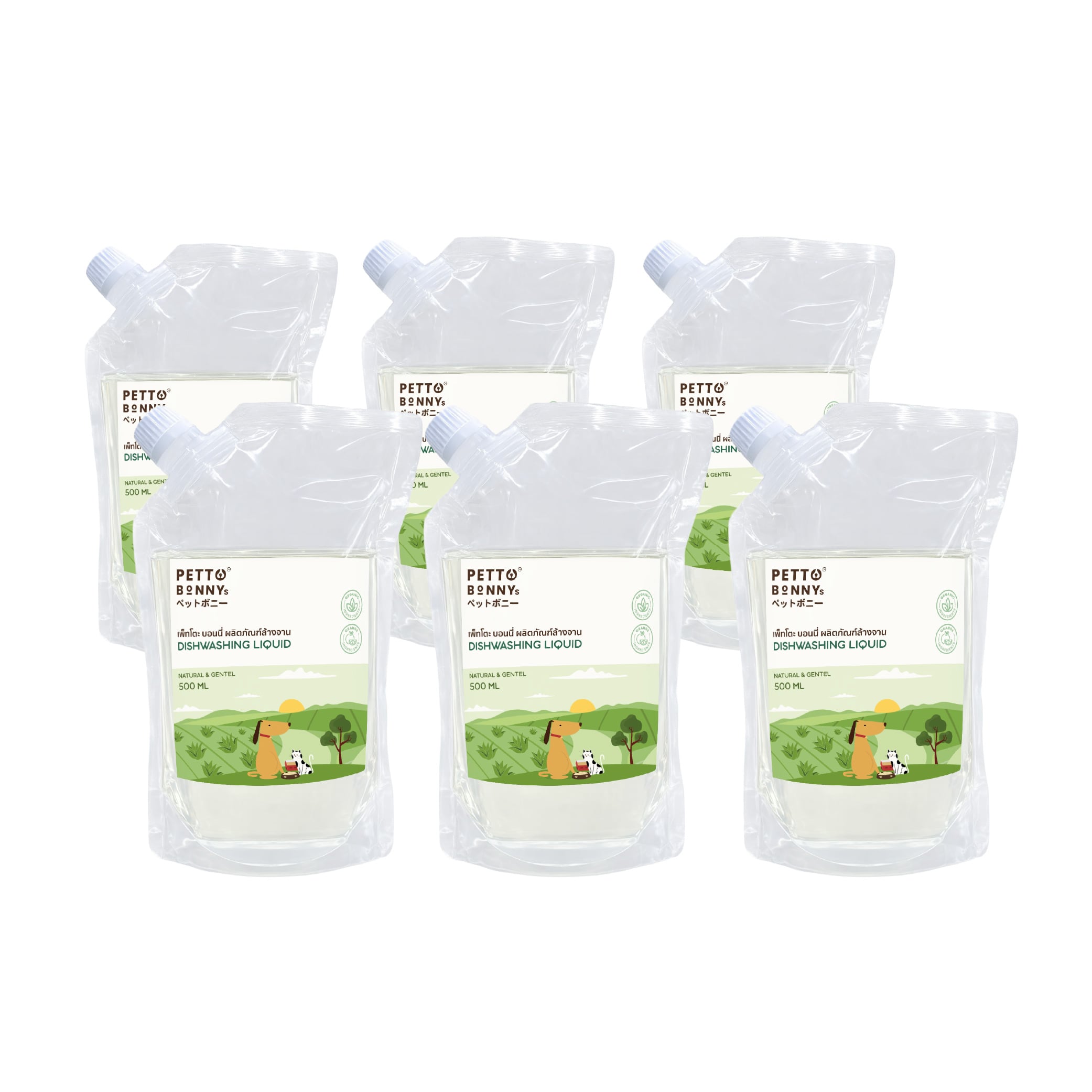 น้ำยาล้างจานสัตว์เลี้ยง PETTO BONNYS สูตรอ่อนโยน 500 มล.